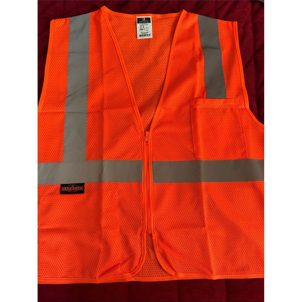 High-Visibility Orange Safety Vest - Men’s Medium